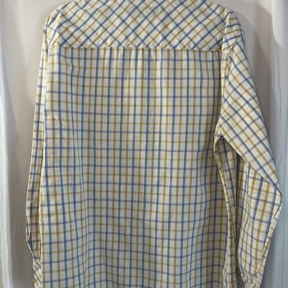 English Laundry John Lennon Button Down Shirt L 100% Cotton Blue Yellow Imagine - Picture 2 of 16